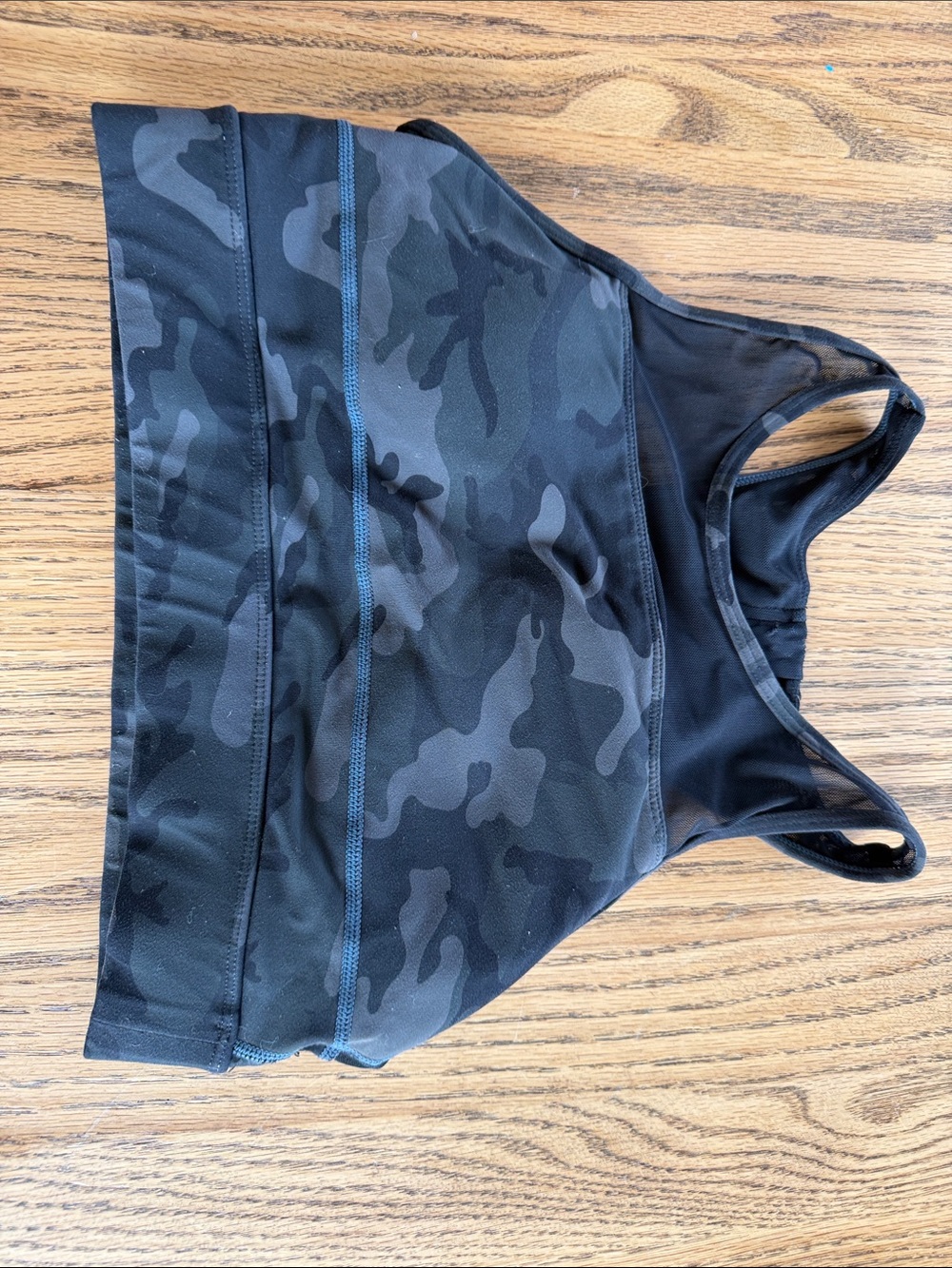 Black Camo Racerback Sports Bra